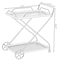 Vintiquewise Gold Metal Wine Bar Serving Cart with Rolling Wheels and Handles for Dining, Living room or Entryway QI004278 - alternate 2